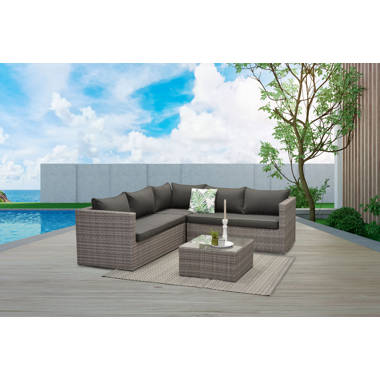 Demps 6 seater 2025 rattan corner sofa set